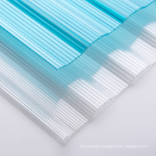 China clear hollow corrugated plastic roofing polycarbonate hollow pc sheets